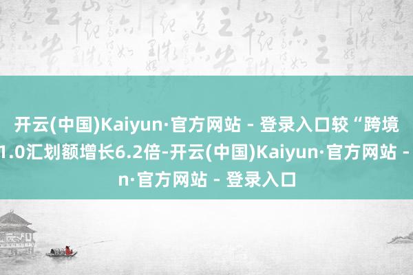 开云(中国)Kaiyun·官方网站 - 登录入口较“跨境搭理通”1.0汇划额增长6.2倍-开云(中国)Kaiyun·官方网站 - 登录入口