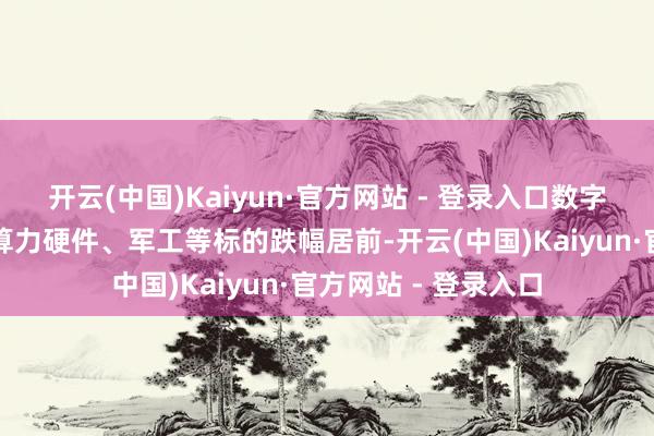 开云(中国)Kaiyun·官方网站 - 登录入口数字货币、消耗电子、算力硬件、军工等标的跌幅居前-开云(中国)Kaiyun·官方网站 - 登录入口